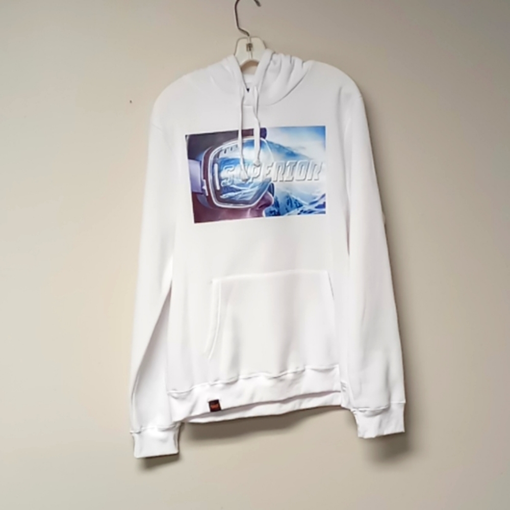 Bushwick Sweatshirt Men's Size XL White Long Sleeve Hoodie Pullover Sweatshirt